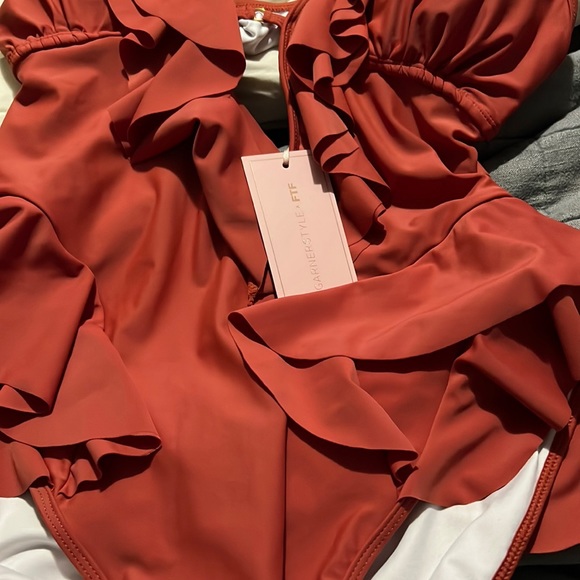 Fashion to Figure Other - Aliyah Ruffle One-Piece Swimsuit - Garnerstyle X FTF